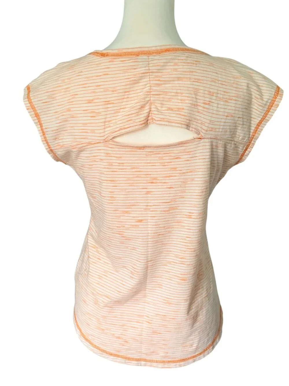 T by Talbots Women’s Short Sleeve Top White Orange Size XS - Picture 2 of 5